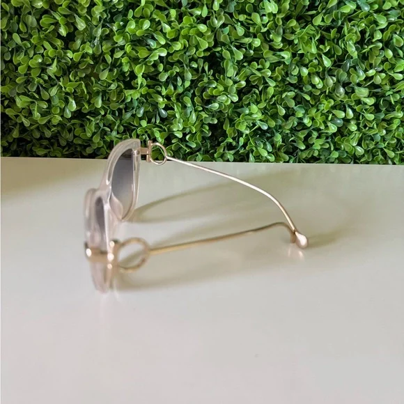 Salvatore Ferragamo Women's Beige Cat Eye Sunglasses - Picture 6 of 7